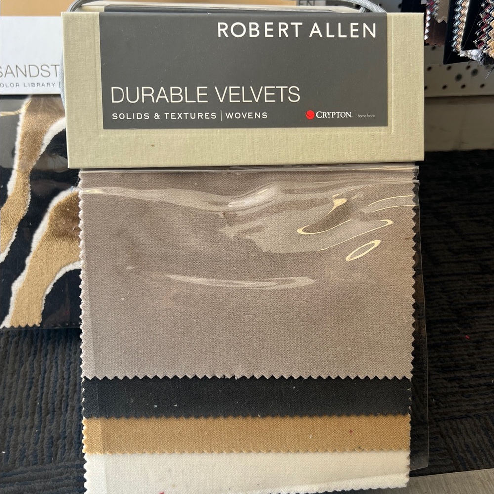 ROBERT ALLEN Durable Velvets Woven Fabric Sample Book Crafting, Sewing, Projects